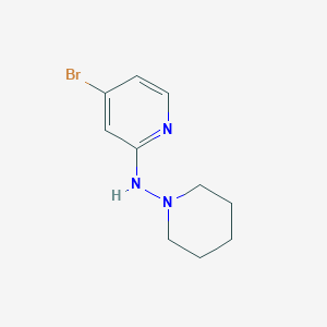 molecular formula C10H14BrN3 B1402046 4-bromo-N-(piperidin-1-yl)pyridin-2-amine CAS No. 1707581-03-0