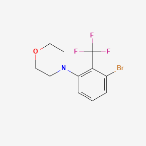 molecular formula C11H11BrF3NO B1402048 4-(3-Bromo-2-(trifluoromethyl)phenyl)morpholine CAS No. 1779127-84-2