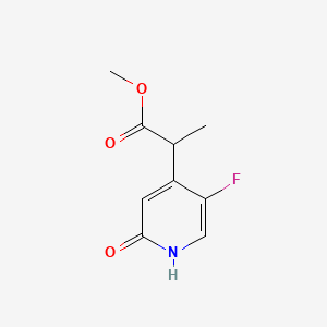 molecular formula C9H10FNO3 B14020503 Methyl 2-(5-fluoro-2-oxo-1,2-dihydropyridin-4-yl)propanoate 