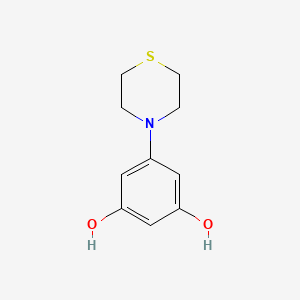 molecular formula C10H13NO2S B1402054 5-(Thiomorpholin-4-yl)benzene-1,3-diol CAS No. 1779120-96-5