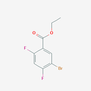 molecular formula C9H7BrF2O2 B14020549 Ethyl 5-bromo-2,4-difluorobenzoate 