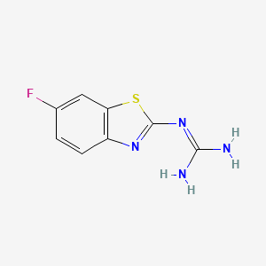 molecular formula C8H7FN4S B1402055 N-(6-fluoro-1,3-benzothiazol-2-yl)guanidine CAS No. 1379811-58-1