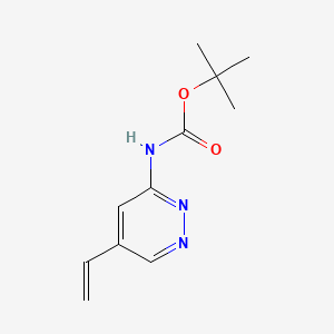 molecular formula C11H15N3O2 B14020561 tert-Butyl (5-vinylpyridazin-3-yl)carbamate 