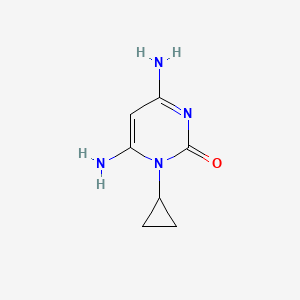 molecular formula C7H10N4O B1402057 4,6-diamino-1-cyclopropylpyrimidin-2(1H)-one CAS No. 1379811-38-7