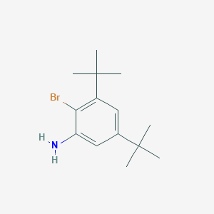 molecular formula C14H22BrN B14020577 Benzenamine, 2-bromo-3,5-bis(1,1-dimethylethyl)- CAS No. 63316-20-1