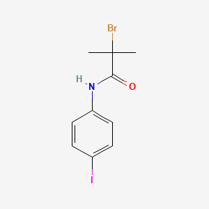 molecular formula C10H11BrINO B1402058 2-bromo-N-(4-iodophenyl)-2-methylpropanamide CAS No. 1365962-89-5