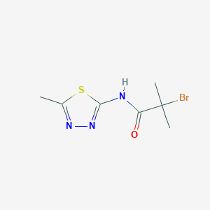 molecular formula C7H10BrN3OS B1402059 2-溴-2-甲基-N-(5-甲基-1,3,4-噻二唑-2-基)丙酰胺 CAS No. 1225913-99-4