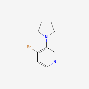 molecular formula C9H11BrN2 B1402061 4-Bromo-3-(pyrrolidin-1-yl)pyridine CAS No. 1563531-11-2