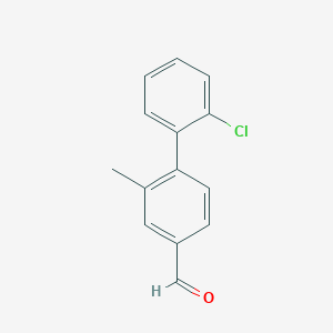 molecular formula C14H11ClO B14020622 2'-Chloro-2-methyl-[1,1'-biphenyl]-4-carbaldehyde 