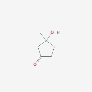 molecular formula C6H10O2 B14020628 3-Hydroxy-3-methylcyclopentan-1-one 