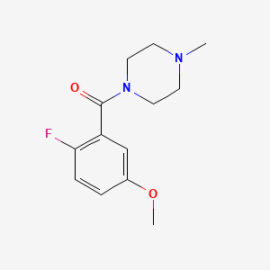 molecular formula C13H17FN2O2 B14020629 (2-Fluoro-5-methoxyphenyl)(4-methylpiperazin-1-yl)methanone 