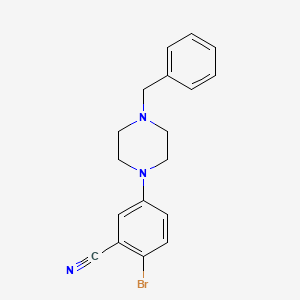 molecular formula C18H18BrN3 B1402065 5-(4-Benzylpiperazin-1-yl)-2-bromobenzonitrile CAS No. 1774896-12-6