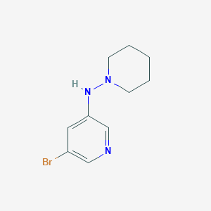 molecular formula C10H14BrN3 B1402069 5-bromo-N-(piperidin-1-yl)pyridin-3-amine CAS No. 1565074-81-8