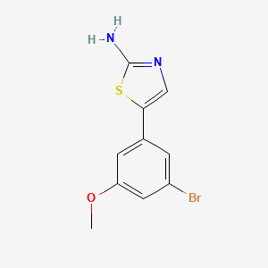 molecular formula C10H9BrN2OS B14020690 5-(3-Bromo-5-methoxyphenyl)thiazol-2-amine 