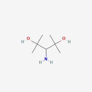 molecular formula C7H17NO2 B14020706 3-Amino-2,4-dimethylpentane-2,4-diol 