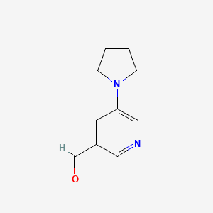 molecular formula C10H12N2O B1402073 5-(Pyrrolidin-1-yl)nicotinaldehyde CAS No. 1669438-73-6