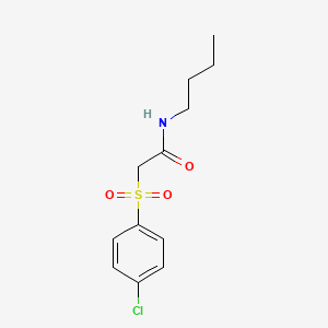 molecular formula C12H16ClNO3S B14020767 N-Butyl-2-(4-chlorophenyl)sulfonyl-acetamide CAS No. 91803-04-2