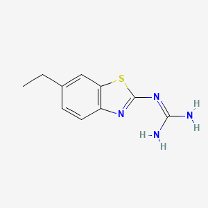 molecular formula C10H12N4S B1402079 N-(6-Ethyl-1,3-benzothiazol-2-yl)guanidine CAS No. 1379811-39-8