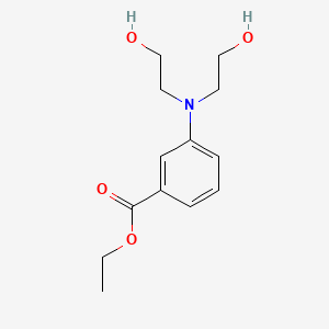 molecular formula C13H19NO4 B14020809 Ethyl 3-[bis(2-hydroxyethyl)amino]benzoate CAS No. 23730-39-4
