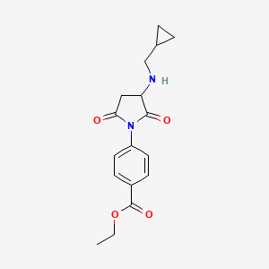Ethyl 4-{3-[(cyclopropylmethyl)amino]-2,5-dioxopyrrolidin-1-yl}benzoate
