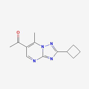 1-(2-Cyclobutyl-7-methyl[1,2,4]triazolo[1,5-a]pyrimidin-6-yl)ethanone