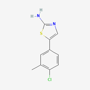 molecular formula C10H9ClN2S B14021040 5-(4-Chloro-3-methylphenyl)thiazol-2-amine 
