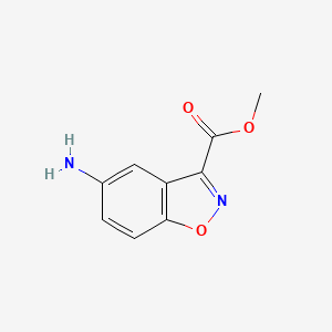 molecular formula C9H8N2O3 B14021042 Methyl 5-aminobenzo[d]isoxazole-3-carboxylate 