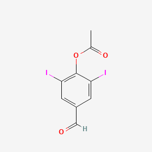 molecular formula C9H6I2O3 B1402105 4-Formyl-2,6-diiodophenyl acetate CAS No. 52273-39-9
