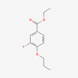molecular formula C12H15FO3 B14021056 Ethyl 3-fluoro-4-propoxybenzoate 