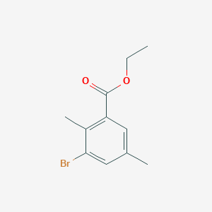 molecular formula C11H13BrO2 B14021192 Ethyl 3-bromo-2,5-dimethylbenzoate 