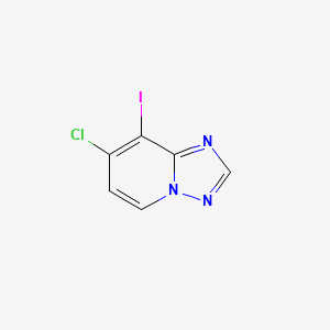 molecular formula C6H3ClIN3 B14021209 7-Chloro-8-iodo-[1,2,4]triazolo[1,5-a]pyridine 