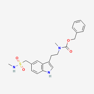 molecular formula C21H25N3O4S B14021220 BenZyl methyl[2-[5-[[(methylamino)sulphonyl]methyl]-1H-indol-3-yl]ethyl]carbamate 