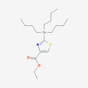 molecular formula C18H33NO2SSn B14021222 Ethyl 2-(tributylstannyl)thiazole-4-carboxylate 