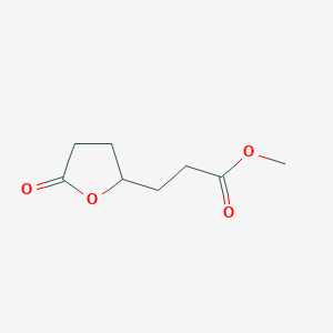 molecular formula C8H12O4 B14021244 Methyl 3-(5-oxooxolan-2-yl)propanoate CAS No. 15889-98-2