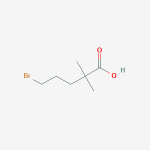 molecular formula C7H13BrO2 B14021245 5-Bromo-2,2-dimethylpentanoic acid CAS No. 82884-95-5