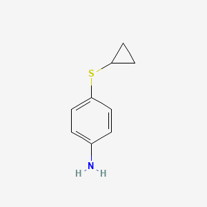 molecular formula C9H11NS B14021286 4-(Cyclopropylsulfanyl)aniline 