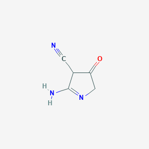 molecular formula C5H5N3O B140213 5-amino-3-oxo-3,4-dihydro-2H-pyrrole-4-carbonitrile CAS No. 146198-33-6