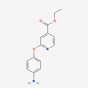 molecular formula C14H14N2O3 B1402142 Ethyl 2-(4-aminophenoxy)isonicotinate CAS No. 1415719-23-1