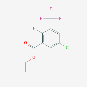 molecular formula C10H7ClF4O2 B14021436 Ethyl 5-chloro-2-fluoro-3-(trifluoromethyl)benzoate 