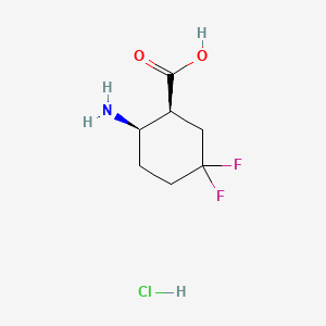 molecular formula C7H12ClF2NO2 B14021491 cis-2-Amino-5,5-difluoro-cyclohexanecarboxylic acid;hydrochloride 