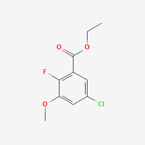 molecular formula C10H10ClFO3 B14021499 Ethyl 5-chloro-2-fluoro-3-methoxybenzoate 