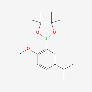 molecular formula C16H25BO3 B14021513 2-(5-Isopropyl-2-methoxyphenyl)-4,4,5,5-tetramethyl-1,3,2-dioxaborolane 