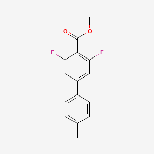 molecular formula C15H12F2O2 B14021565 Methyl 3,5-difluoro-4'-methyl-[1,1'-biphenyl]-4-carboxylate 
