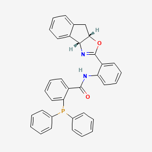molecular formula C35H27N2O2P B14021700 N-[2-[(3aR,8aS)-3a,8a-Dihydro-8H-indeno[1,2-d]oxazol-2-yl]phenyl]-2-(diphenylphosphino)benzamide 
