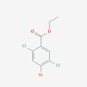 molecular formula C9H7BrCl2O2 B14021760 Ethyl 4-bromo-2,5-dichlorobenzoate 