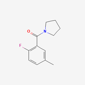 molecular formula C12H14FNO B14021779 1-(2-Fluoro-5-methylbenzoyl)pyrrolidine 