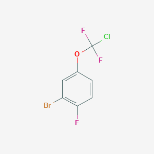 molecular formula C7H3BrClF3O B1402180 2-Bromo-4-[chloro(difluoro)methoxy]-1-fluoro-benzene CAS No. 1417568-36-5