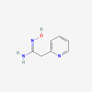 molecular formula C7H9N3O B14021840 N'-hydroxy-2-pyridin-2-ylethanimidamide 