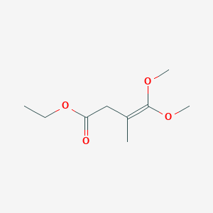 molecular formula C9H16O4 B14021887 Ethyl 4,4-dimethoxy-3-methylbut-3-enoate CAS No. 97149-53-6