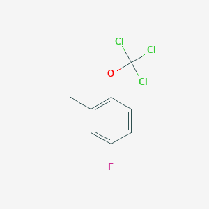 molecular formula C8H6Cl3FO B1402191 4-Fluoro-2-methyl-1-(trichloromethoxy)benzene CAS No. 1404194-67-7